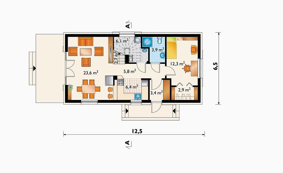 Funkcjonalny dom z tarasem - zdjęcie 3